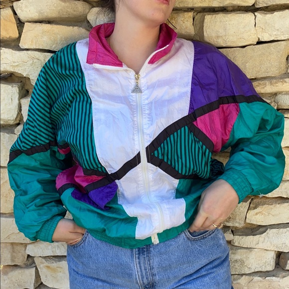 Casual Isle 90’s COLOR BLOCK Vintage Jacket - Picture 4 of 6